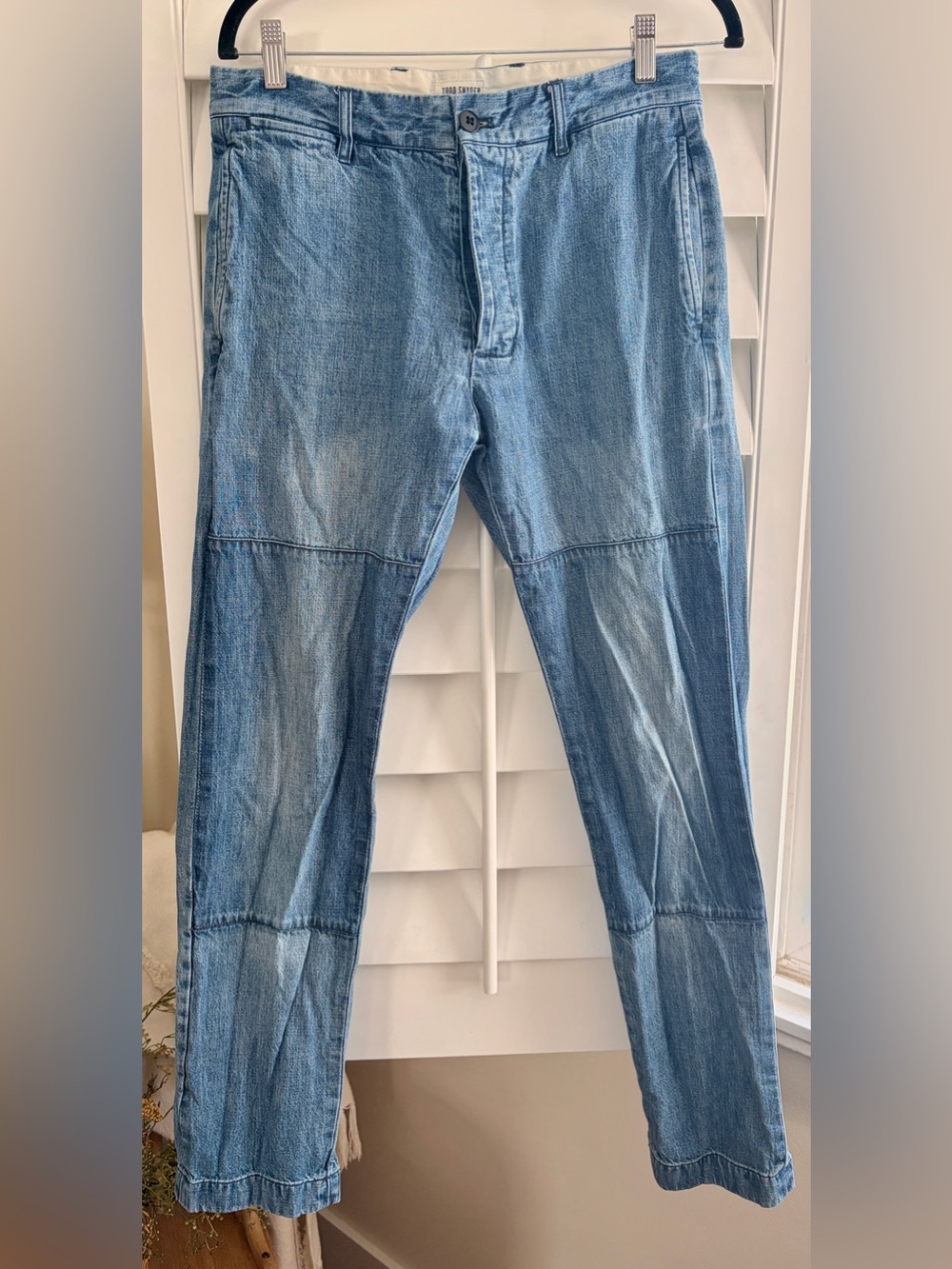 Todd Snyder Light Blue Double Knee Men's Jeans